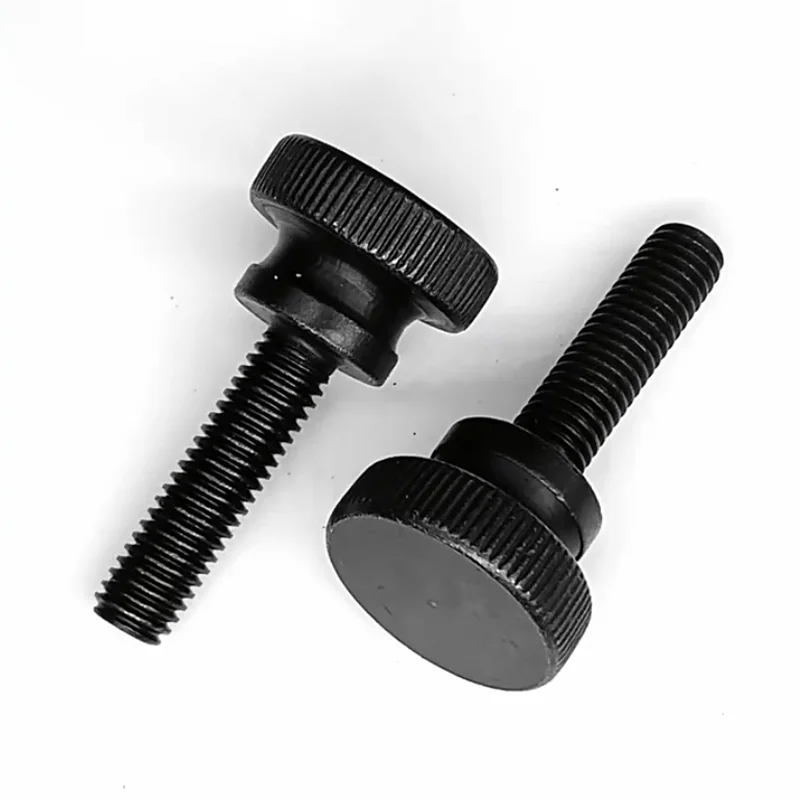 2/5/10/20Pcs Knurled Thumb Screws GB834 M3 M4 M5 M6 M8 M10 Black Carbon Steel High Head Hand Grip Knob Bolts