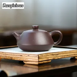 200ml Yixing Purple Clay Teapots Famous Artists Handmade Stone Spoon Tea Pot Raw Ore Mud Kettle Chinese Chaozhou Zisha Tea Set