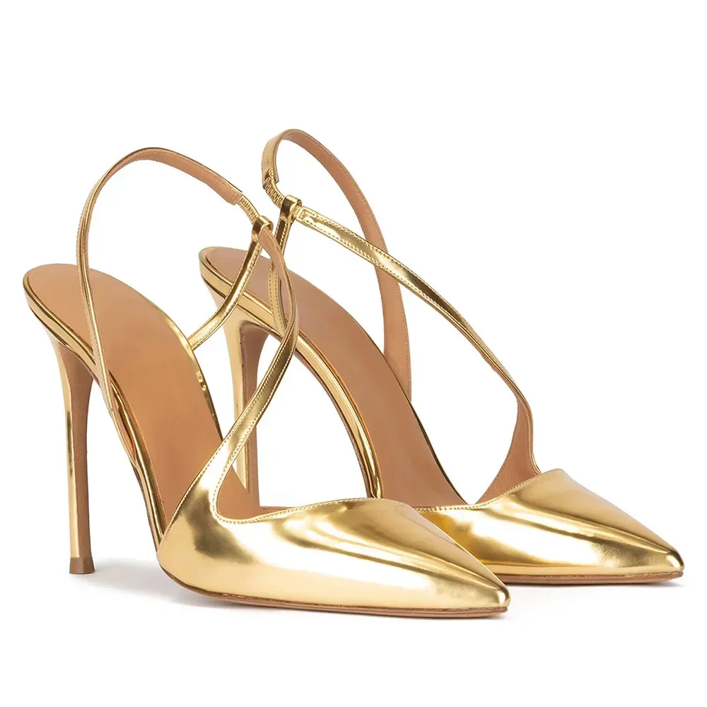 【Measure Your Feet Length Before Order】Woman Luxury Designer Sandals Banquet Pointy Toe Shallow Pumps High Heel Shoes 101-CHC-26