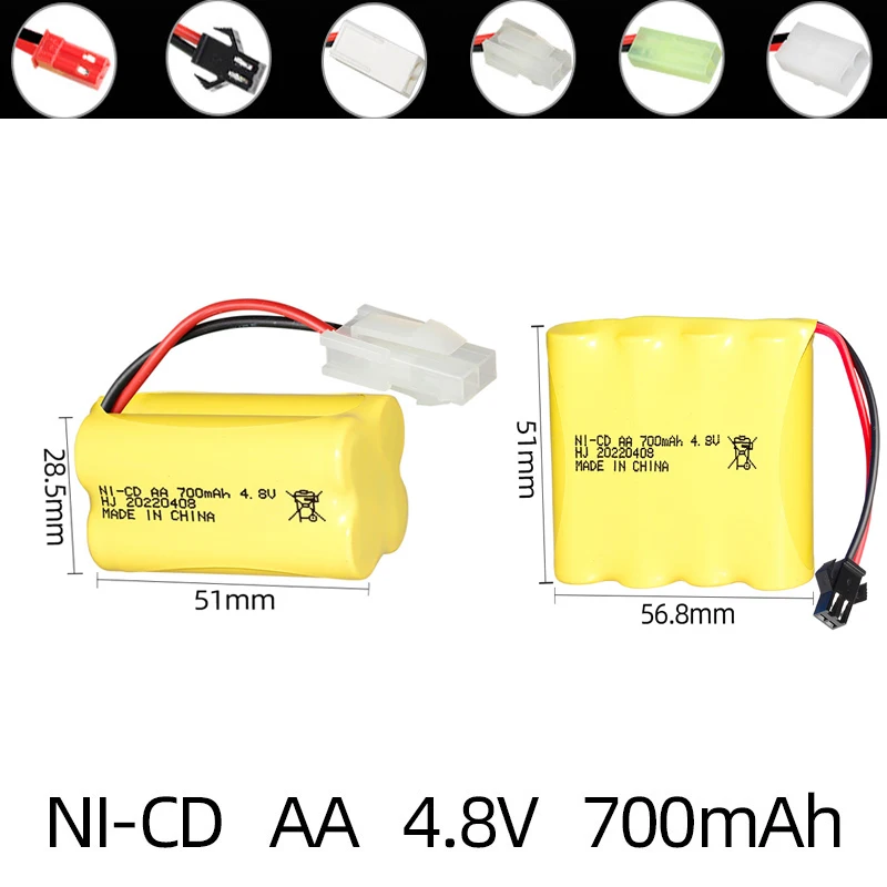 4.8V NI-MH NI-CD Battery 700MAH  AA for RC Toys Cars Trucks Tank Parts