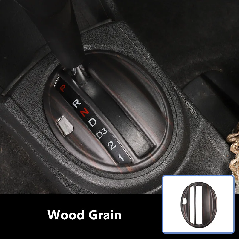 Wood Grain Car Interior Styling Inner Gear Panel Sticker Cover for Honda Fit Jazz 2008 2009 2010 2011 2012 2013