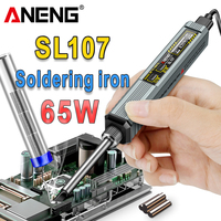 ANENG SL107 Electric Soldering Iron PD 65W QC Adjustable Temperature 80-420℃  Portable constant Smart Soldering Iron Weld Heat