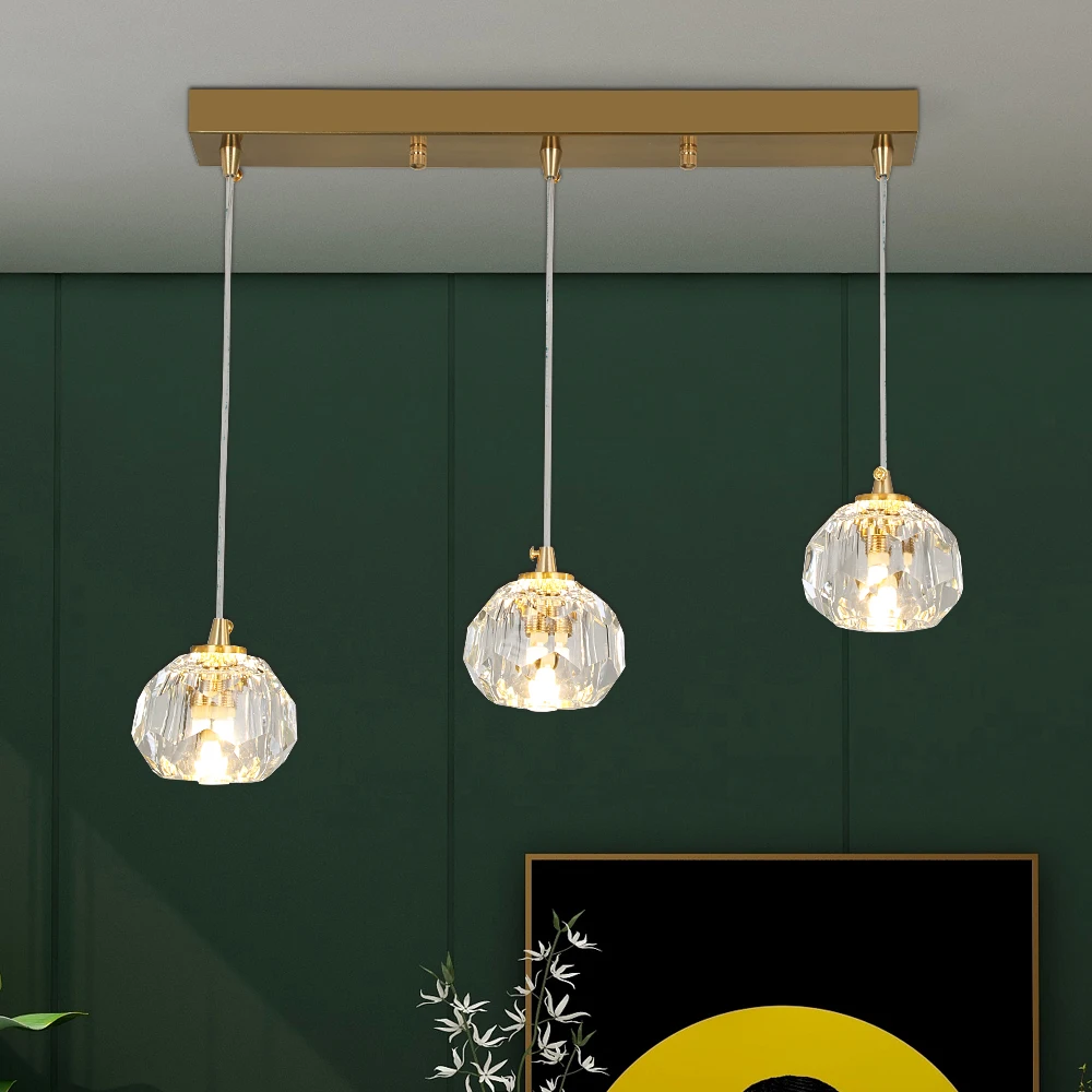 

Crystal Ball Pendant Light Modern Led Chandelier Hanging Ceiling Lamp Kitchen Island Home Decor Corridor Lustre Cloakroom Fixtur