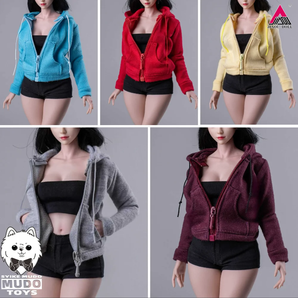 

Clothes Model CTC-006 1/6 Scale Zipper Hooded Sweatshirt Jacket Coat Tops Fit 12'' Female Soldier Action Figure Body Doll