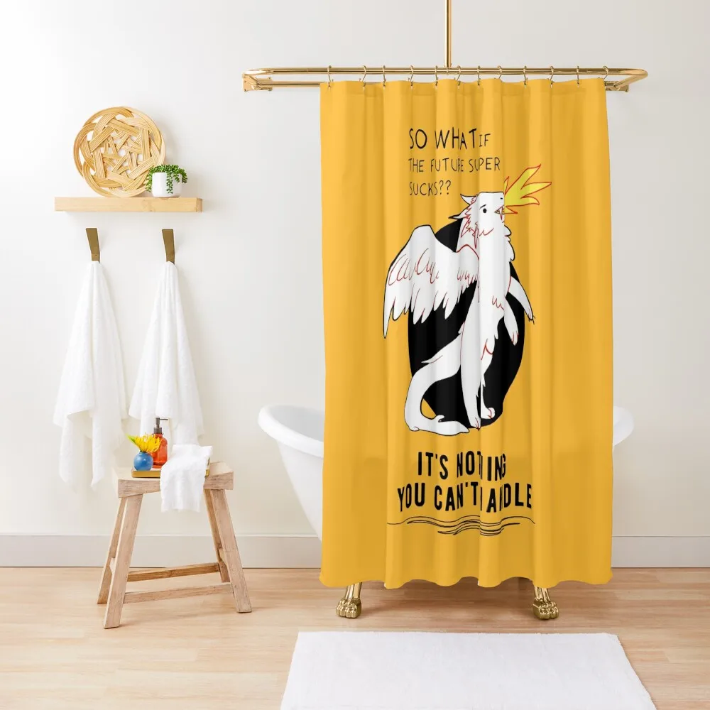 SO WHAT IF THE FUTURE SUPER SUCKS FURRY DRAGON Shower Curtain Funny Shower Modern Showers For Bathroom Curtain