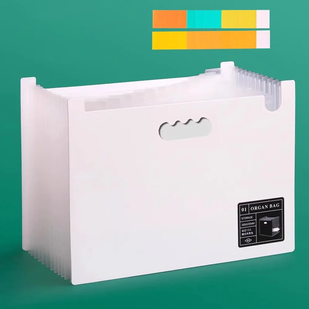 

New Stand-up File Storage Box Portable Retractable Accordion Bag Finishing Artifact Multi-layer Student Stationery