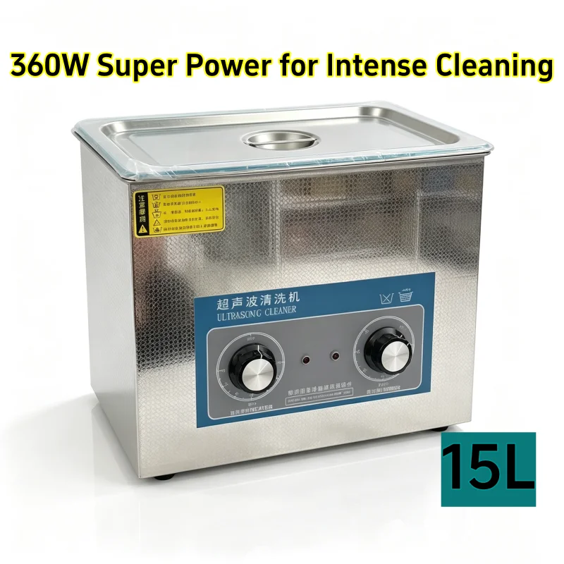 15L Industrial Mechanical Ultrasonic Cleaner, High Power Multi‑Purpose Cleaning Machine for Auto Repair Car Parts