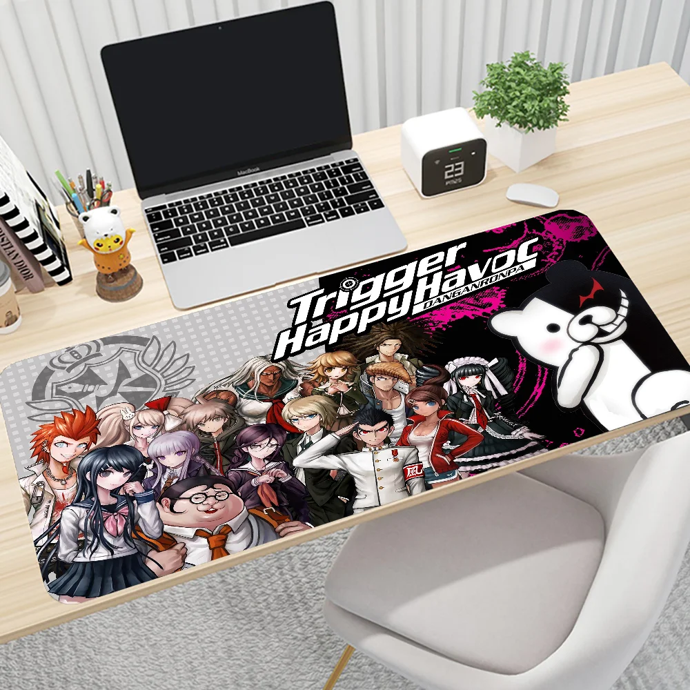 

Hot Anime Lock Edge Keyboard Mat Non-slip Desk Pad XXL Game Laptop Mausepad Danganronpa Rubber Mousepad Large Gaming Accessories