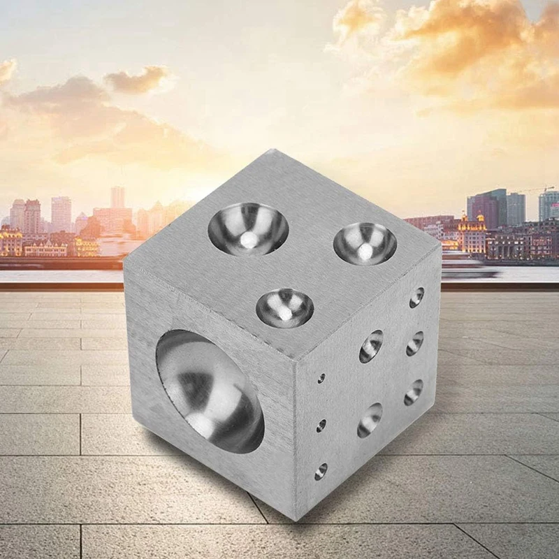 Steel Dapping Doming Block, Steel Dapping Block Steel Square Die Steel Dapping Cube For Jewelry Making