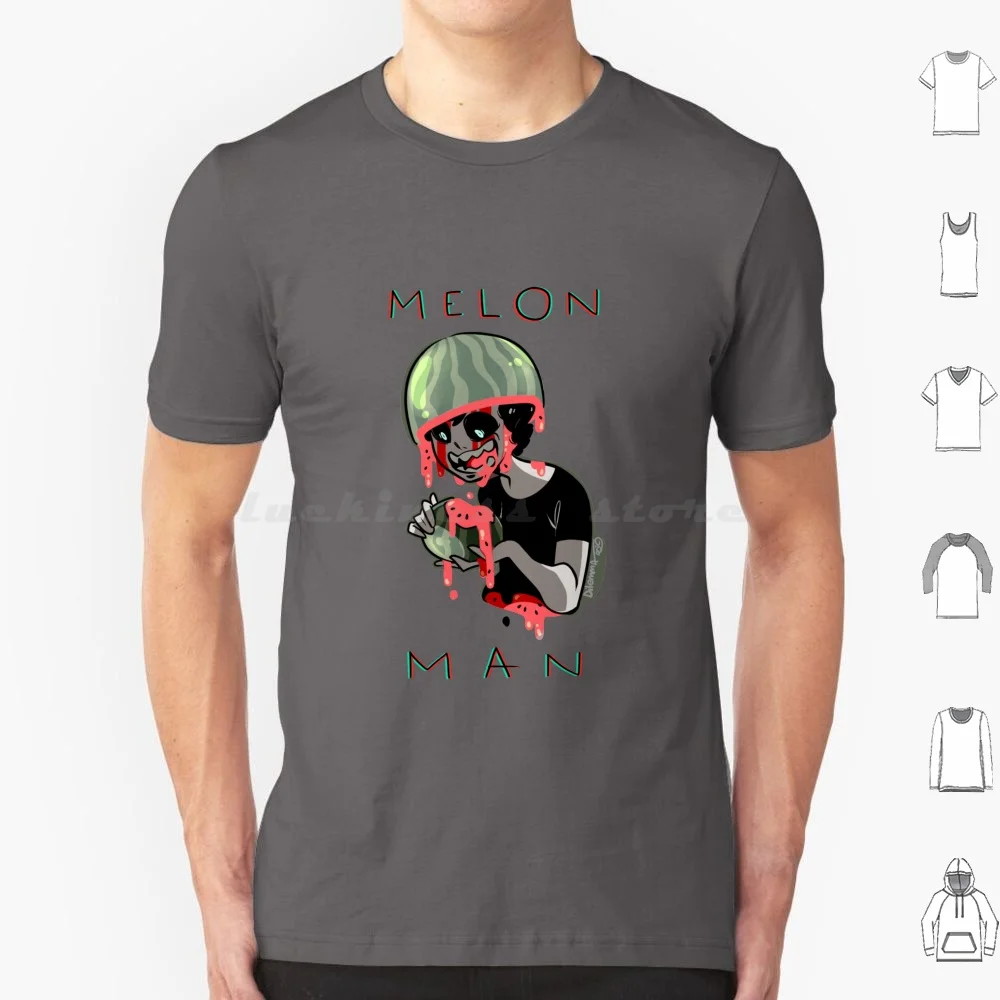 Unus Annus Cryptids-Melon Man T Shirt Big Size 100% Cotton Unus Annus Unus Annus Cryptid Melon Man Fanart Markiplier