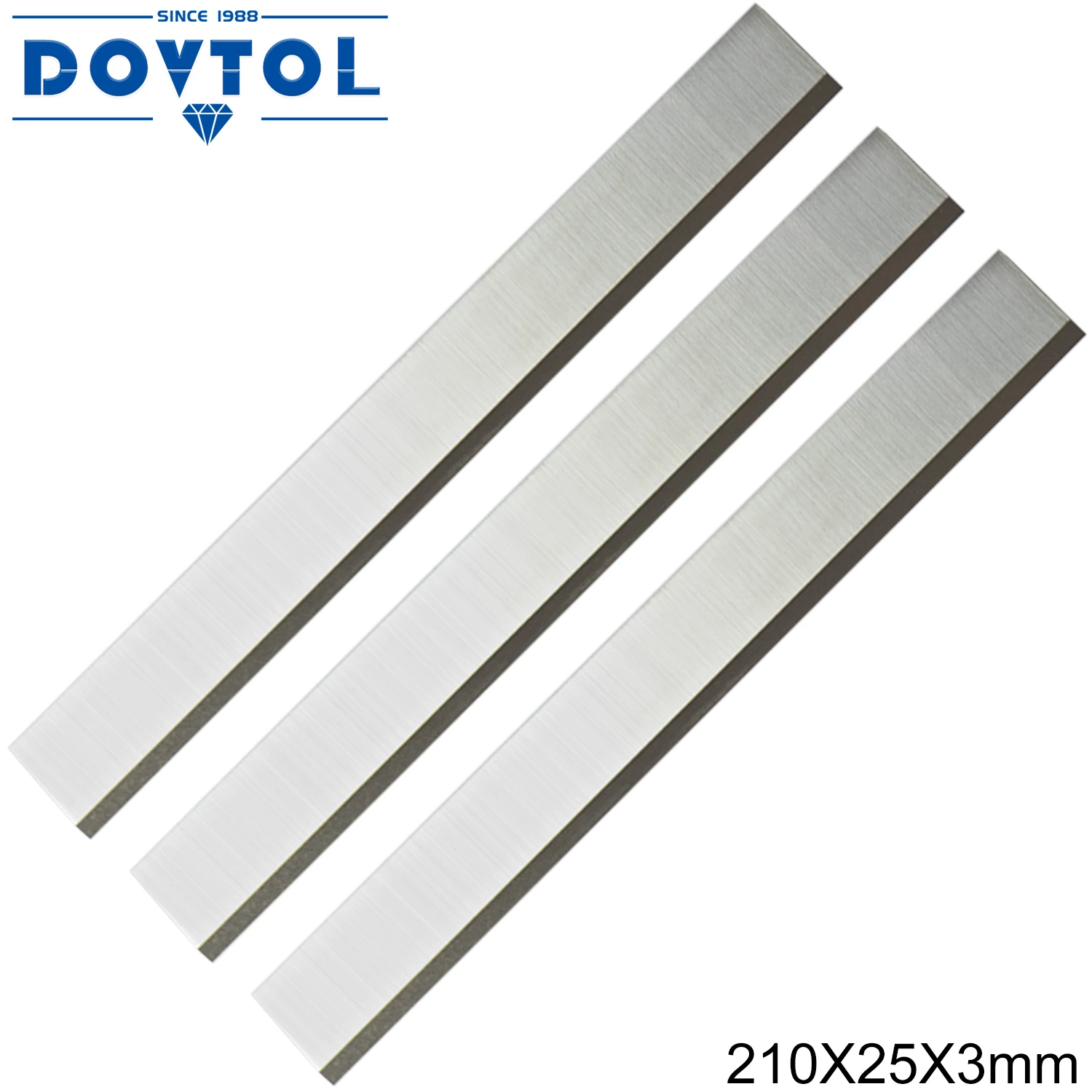 210×25×3mm HSS 3pcs planer blades jointer Knives set HSS Replacement