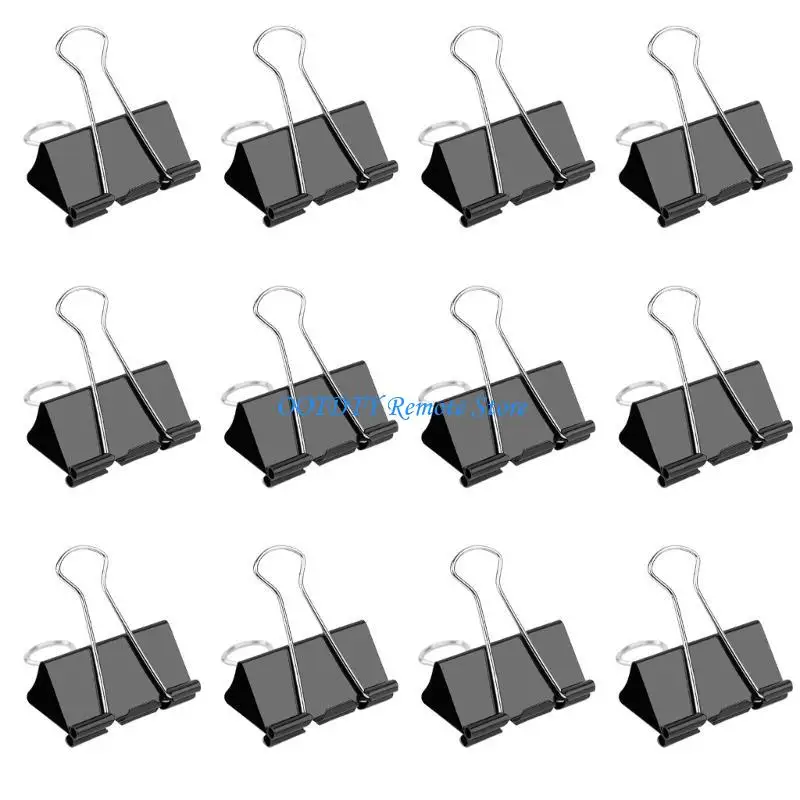 DXAB 12 PCS Binder Clips Clips Paper Clips Clips Plegable Suministros oficina escuela