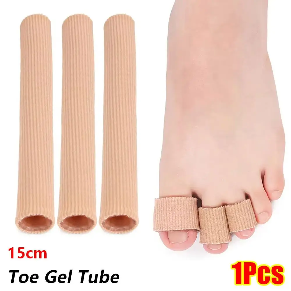 1 pièce Nouveau tube de gel pour orteils de 15 cm, manchon en silicone souple, coussinets de protection en tissu pour orteils, soin des pieds, pédicure
