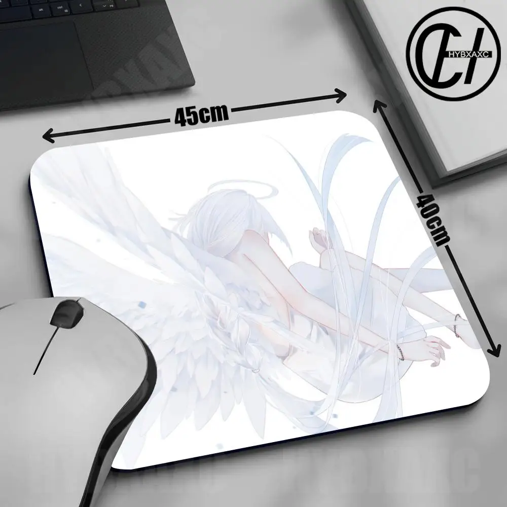 Anime Angel Girl Y2k Kawaii Mouse Pad Multiple sizes Large Square Computer Office Game Table Mats XS Rubber Anti-slip Mousepad
