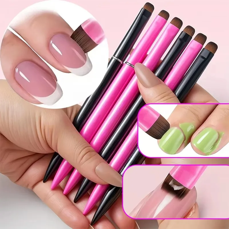 3 in 1 New French Nail Brush,with Multi-function Brush Head-Fine Nail Brush,Suitable for Gel and Acrylic Nails,Precise Cleaning