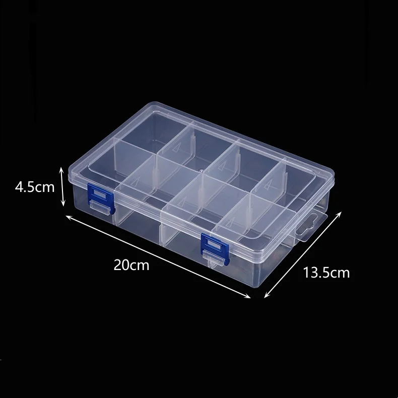 Tools Storage Box Adjustable 8Grids Compartment Plastic Storage Box Screw Holder Case Organizer 20*13.5*4.5cm Pill Hardware Tool image 5