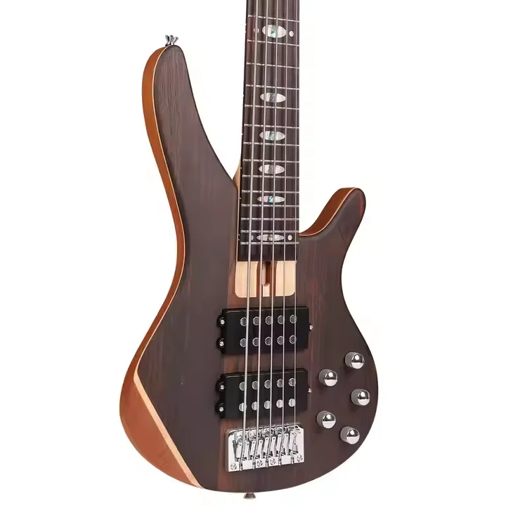 4/5 Strings Solid Body Electric Bass Guitar Kit Ash Body Rosewood Fingerboard With Active Pickups For Beginner Learning