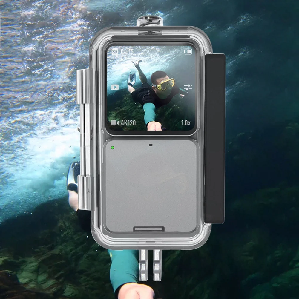 For DJI Action 2 Waterproof Case Diving Shell 45M Housing Cover Dual Screen Set Action 2 Sports Camera Accessories