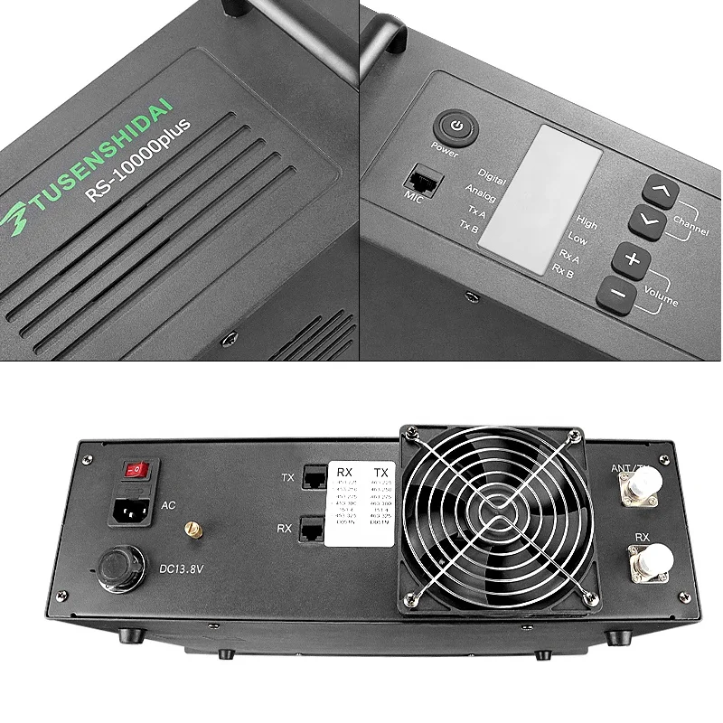 TSSD RS-10000 Plus DMR-radio Digitaal en analoog Keyless Zigbee-netwerk Tri-band Dual Band 2g 3g 4g Lte Basisstation Repeater