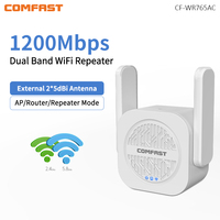 COMFAST AC1200 Wifi Repeater 1200Mbps Repetidor De Sin 2G 5G Home Wi Fi Long Range Extender Booster Wifi 5dBi Antenna Potente