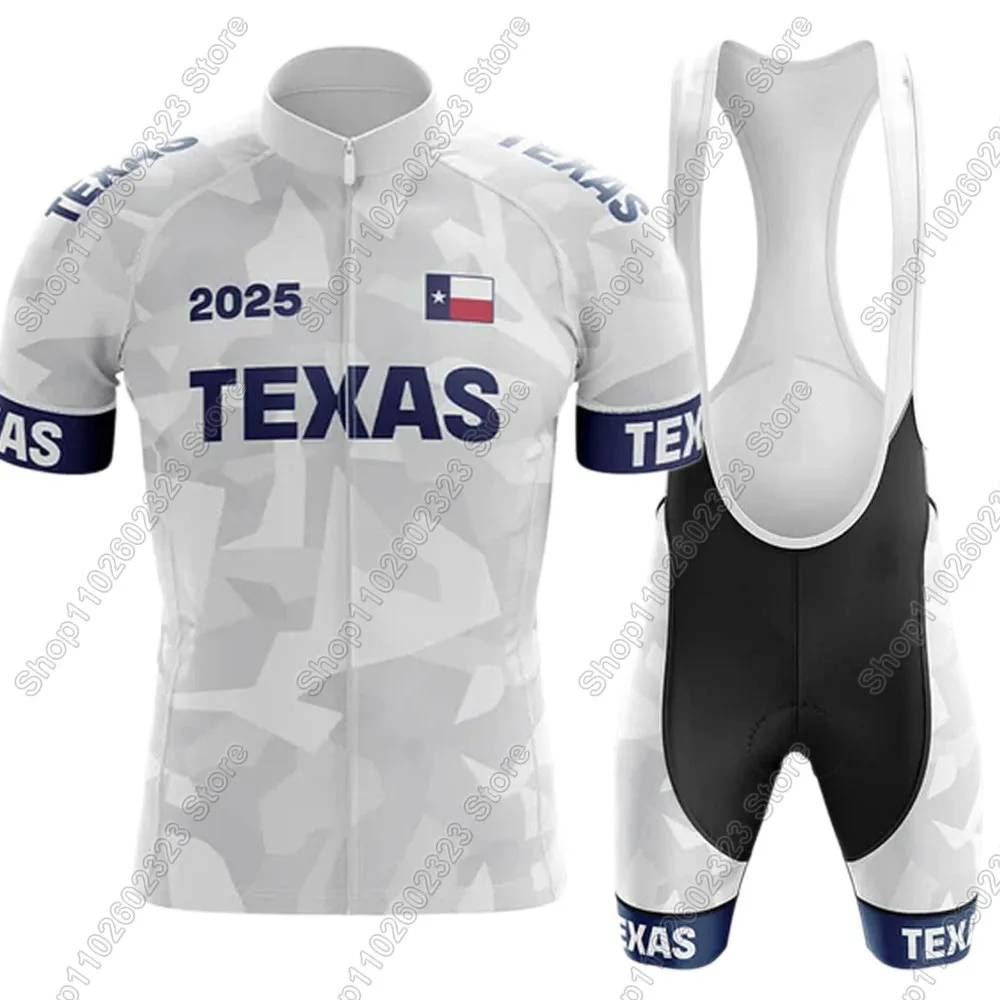 

Texasful Team 2025 Cycling Jersey Set Summer Men Bicycle Clothing Road Bike Shirts Suit Bicycle Bib Shorts MTB Ropa Maillot