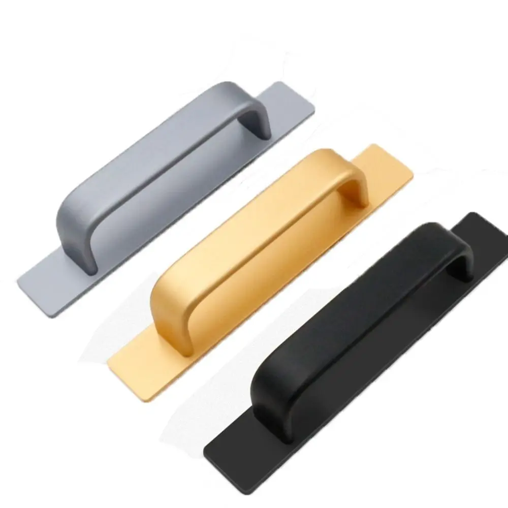 Hardware Door Handle New Self-Adhesive Modern Door Handlebar Pull Aluminium Alloy Door Knob Kitchen