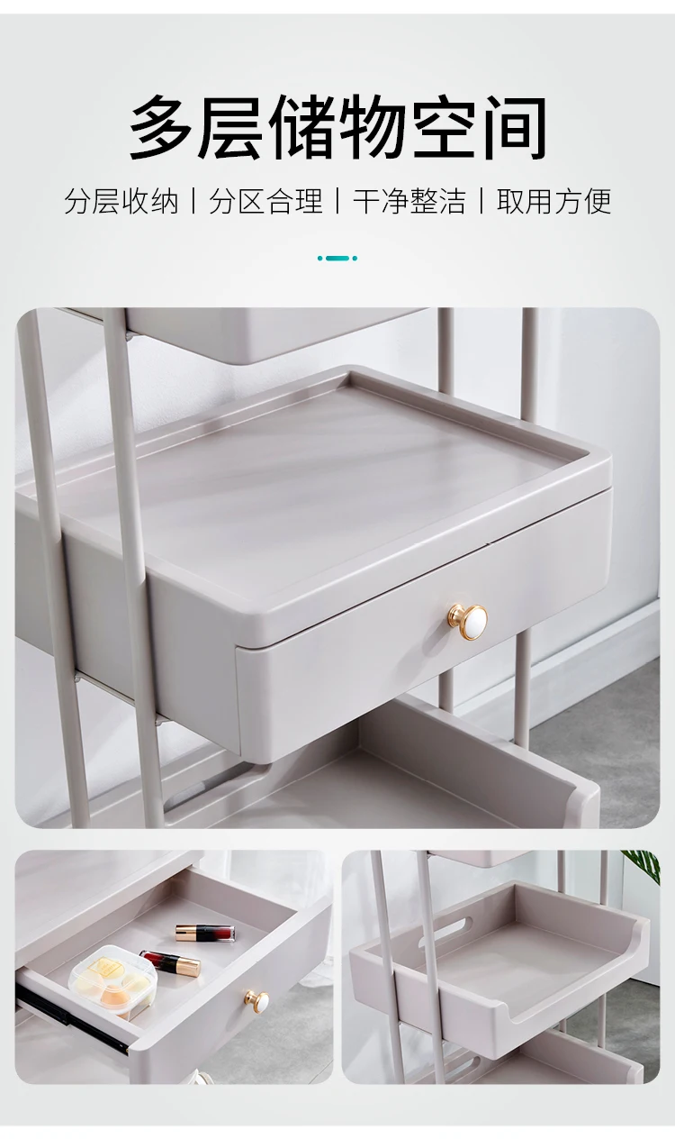 Metall Maniküre Salon Trolley Lagerung Wimpern Tattoo Reinigung Salon Trolley Friseur Utility Warenkorb Möbel Gereedschap Kar Lstc – Detail 7