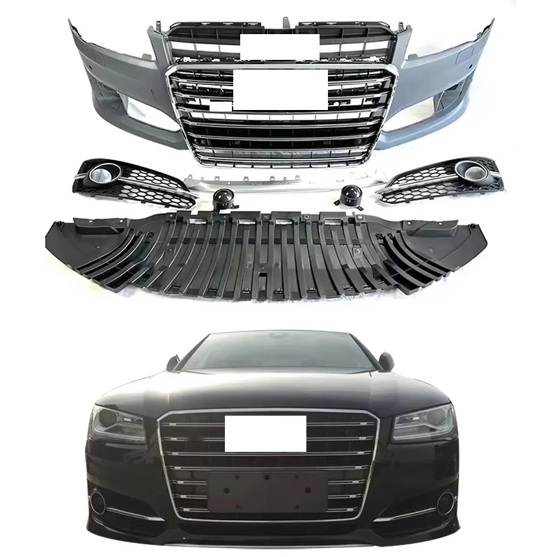 

Factory Directly Supply Modified Auto Parts Front Bumper with Grille for Audi A8 S8 D4PA Car Body Kit 2016-2018