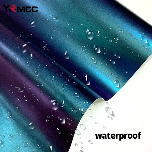 Imagen 2 del producto Pegatinas de motocicleta, película de vinilo camaleón mate brillante, pegatina impermeable de liberación de aire para accesorios de afinación de motocicletas y automóviles