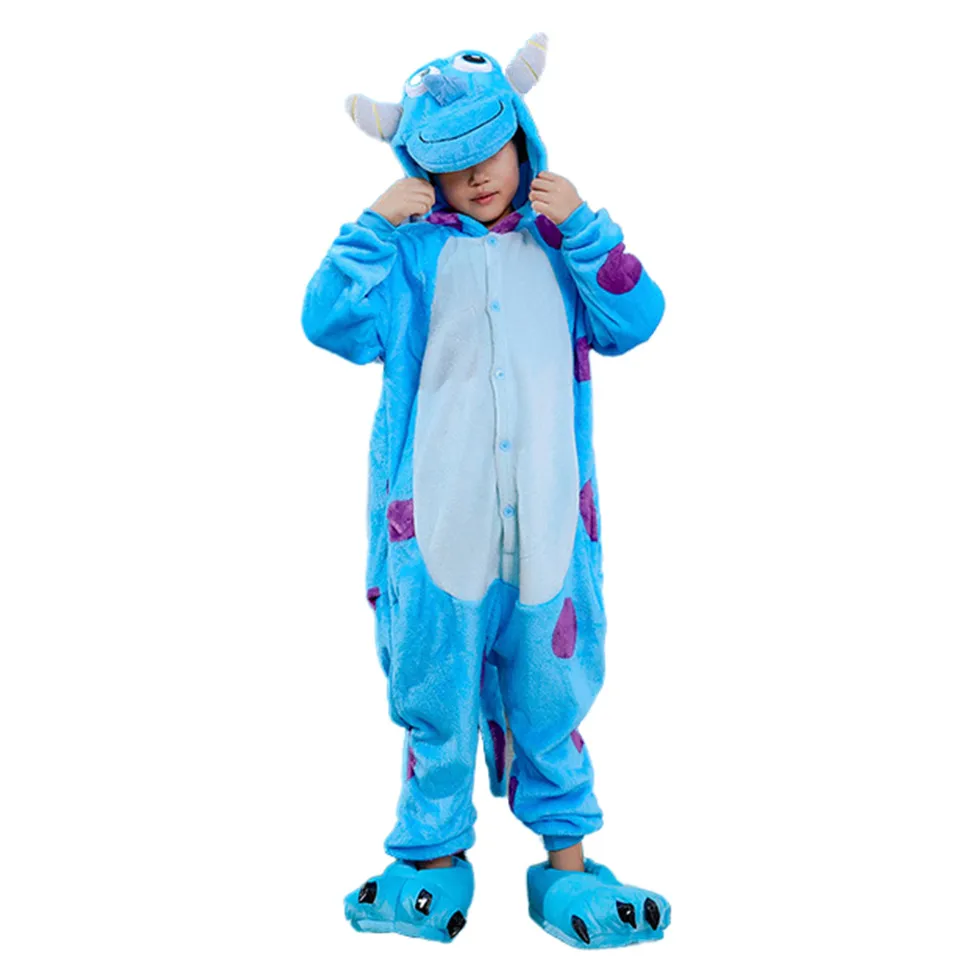Mike and Sullivan Monster Kigurumi Jumpsuit For Children Kids Onesies  Pajamas Cosplay Costume Clothing For Halloween Carnival - AliExpress  200000532