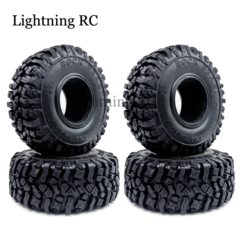 

4PCS 115MM 1.9" Rubber Mud Grappler Tires for 1:10 RC Crawler Axial SCX10 SCX10 II 90046 90047 TRX-4 Defender G500 TRX-6 G63