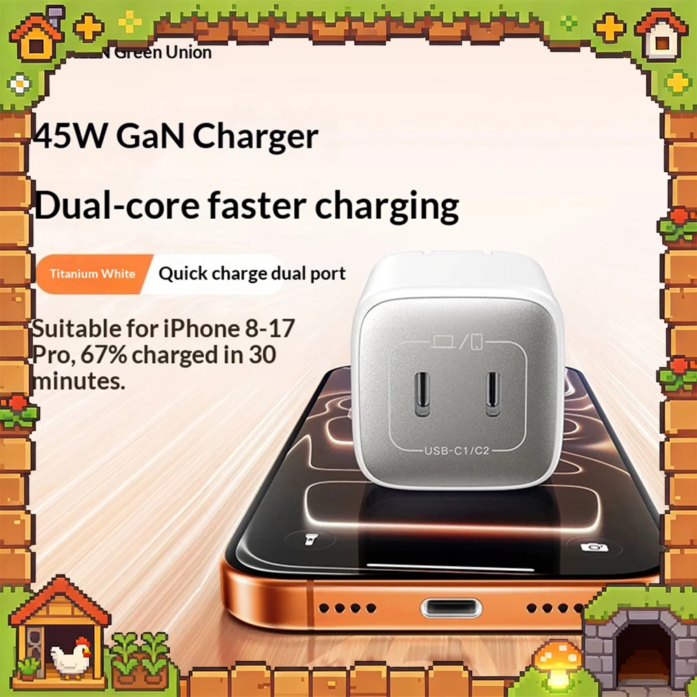 ugreen-x338-45w-charger-mobile-phone-fast-charging-head-gallium-nitride-adapts-to-new-charging-power-gallium-nitride-charger