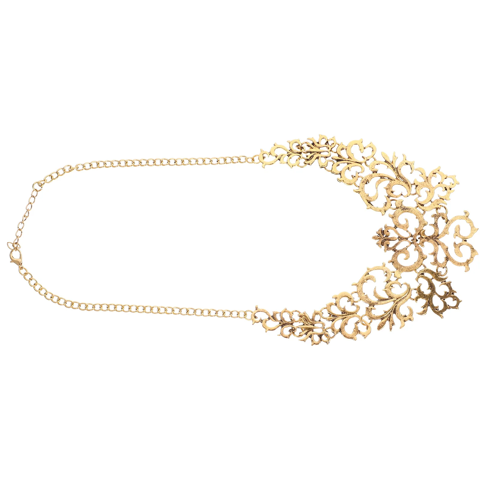 

Vintage Clavicle Necklace Golden Alloy Durable Sturdy Pendant Fashionable Jewelry Wedding Party Daily Wear Gift