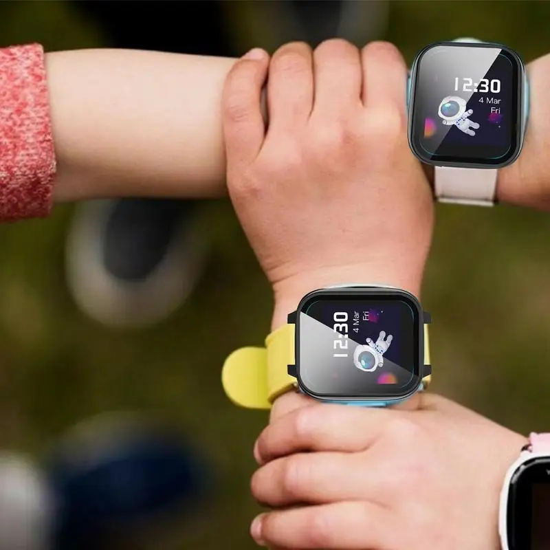 2 + 1 حامي الحال + واقي للشاشة ل Xplora XGO3 ساعة ذكية هارد PC الغطاء الواقي شل خفف زجاج عليه طبقة غشاء رقيقة