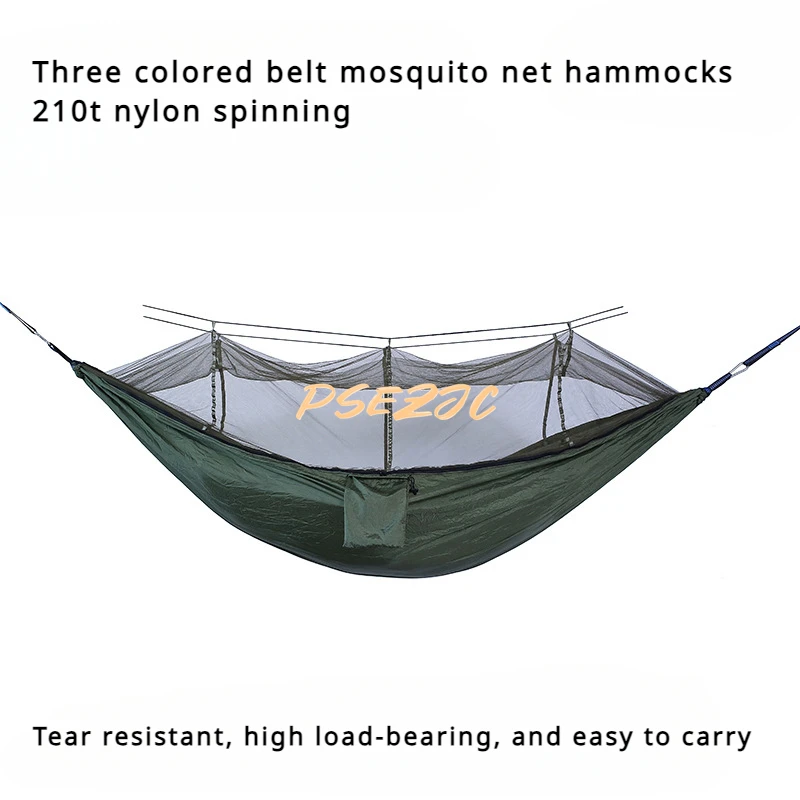 Outdoor Camping Parachute Cloth Portable Anti Rollover and Anti Mosquito Quick Opening Mosquito Nets Hammock Double Single