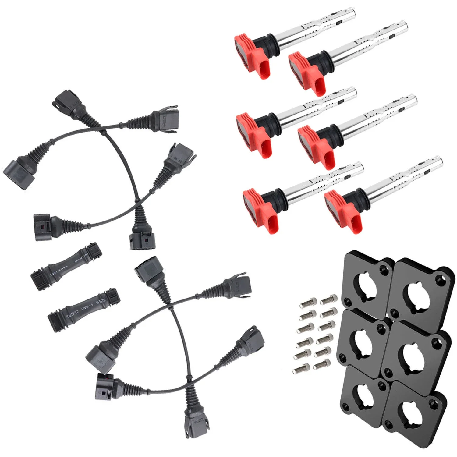 Ignition Coil Packs Conversion  Harness ICM By Pass Kit for Audi S4 RS4 B5 2.7T Coilpack Plates