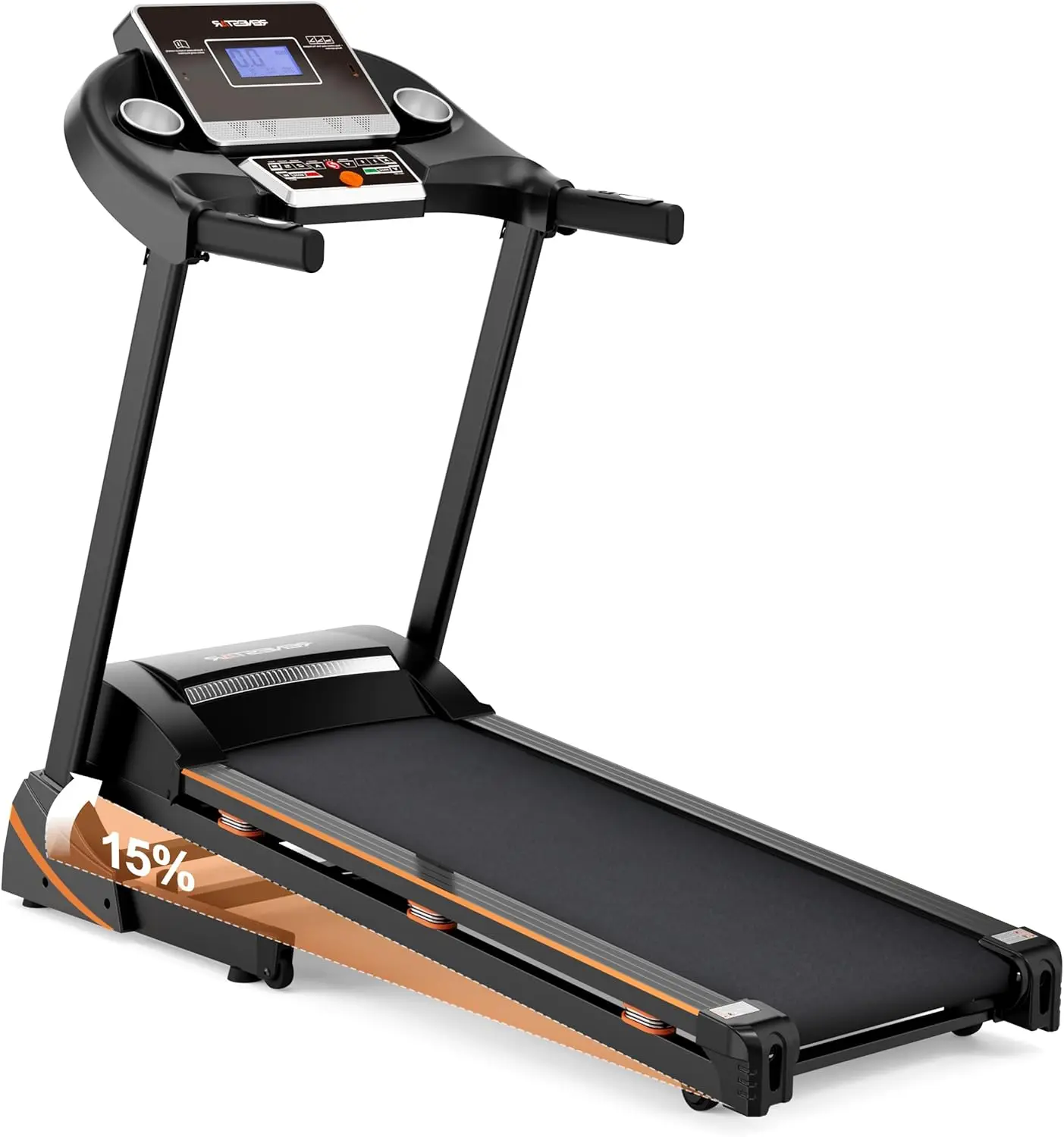 

Treadmill with 0-15% Auto Incline, 3HP Folding Treadmill for Running Walking with 280LBS Weight Capacity, Incline Treadmill Equi