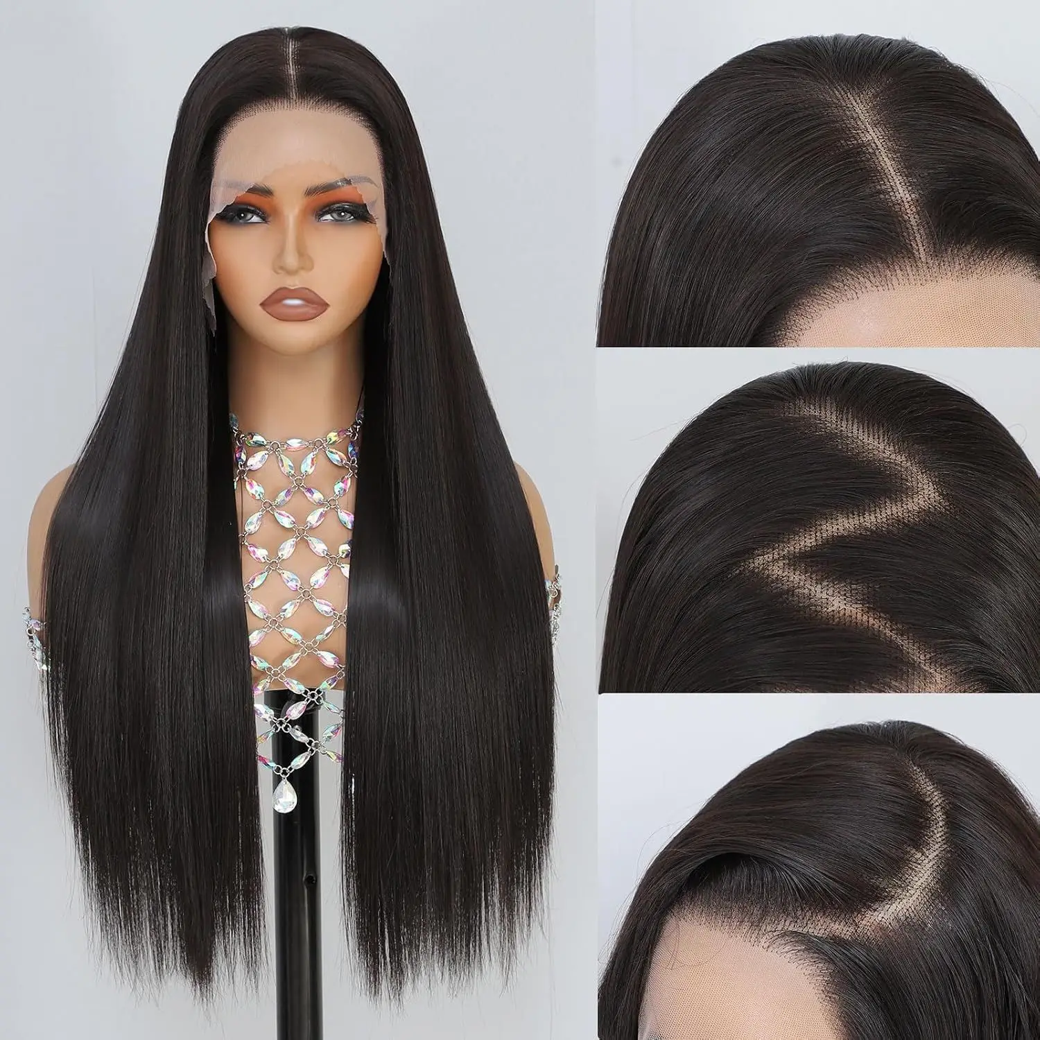 Matte Hair, Suitable For Personal Use Or As A Gift To Friends, Front Lace Design Wig, Burgundy Straight Hair For Women