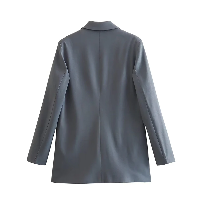 KEYANKETIAN Autunno Nuove Donne Abbigliamento Doppio Petto Flip Pocket Abito da Ufficio Allentato Cappotto da Donna Vestito da Pendolarismo