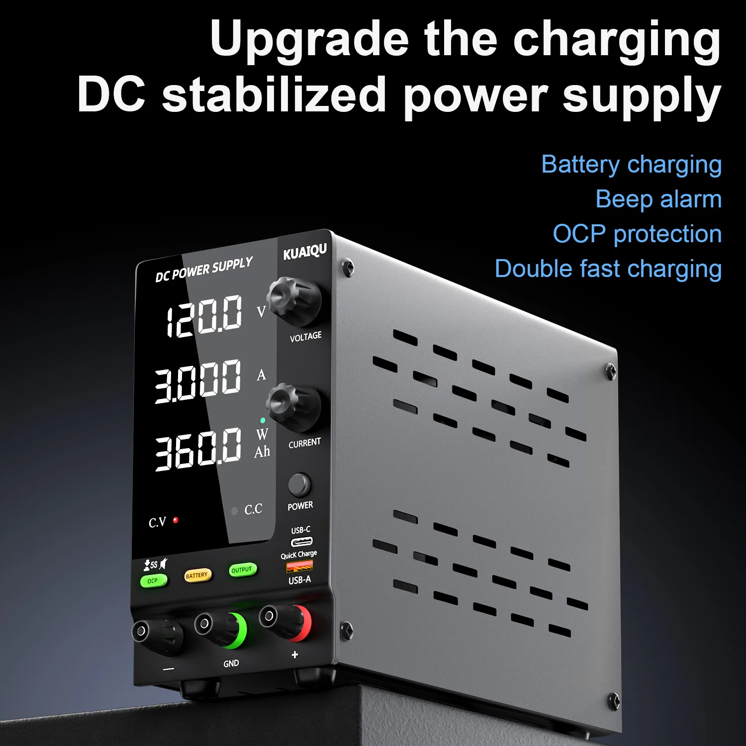120V 3A 360W SPPS-C1203C Battery Charge Switching Power Supply 48V 72V 112V OCP Output Regulator DC Source