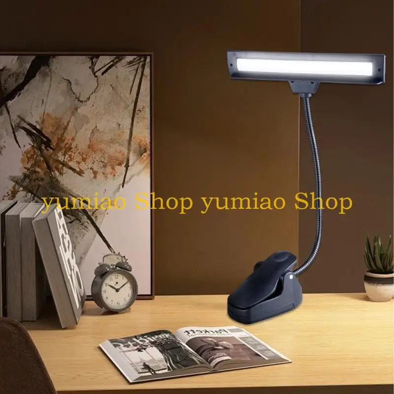 587B Clip On LED Light With 3 Color Adjustable Brightness USB Bed Lamp With Flexible Neck For Night Reading/Studying