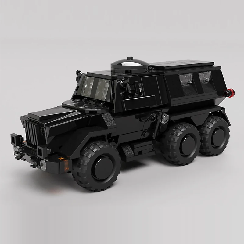 City Car Model MOC Building Bricks Mine-Resistant Armored Personnel Carrier Modular Technology Gifts Holiday Assemble Toys Suit