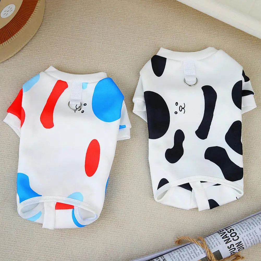 

Dog Clothing for Indoor Outdoor Activities Puppy Clothes Fashionable Pet Dog Pajamas Cute Printed Jumpsuit for Small Medium Dogs