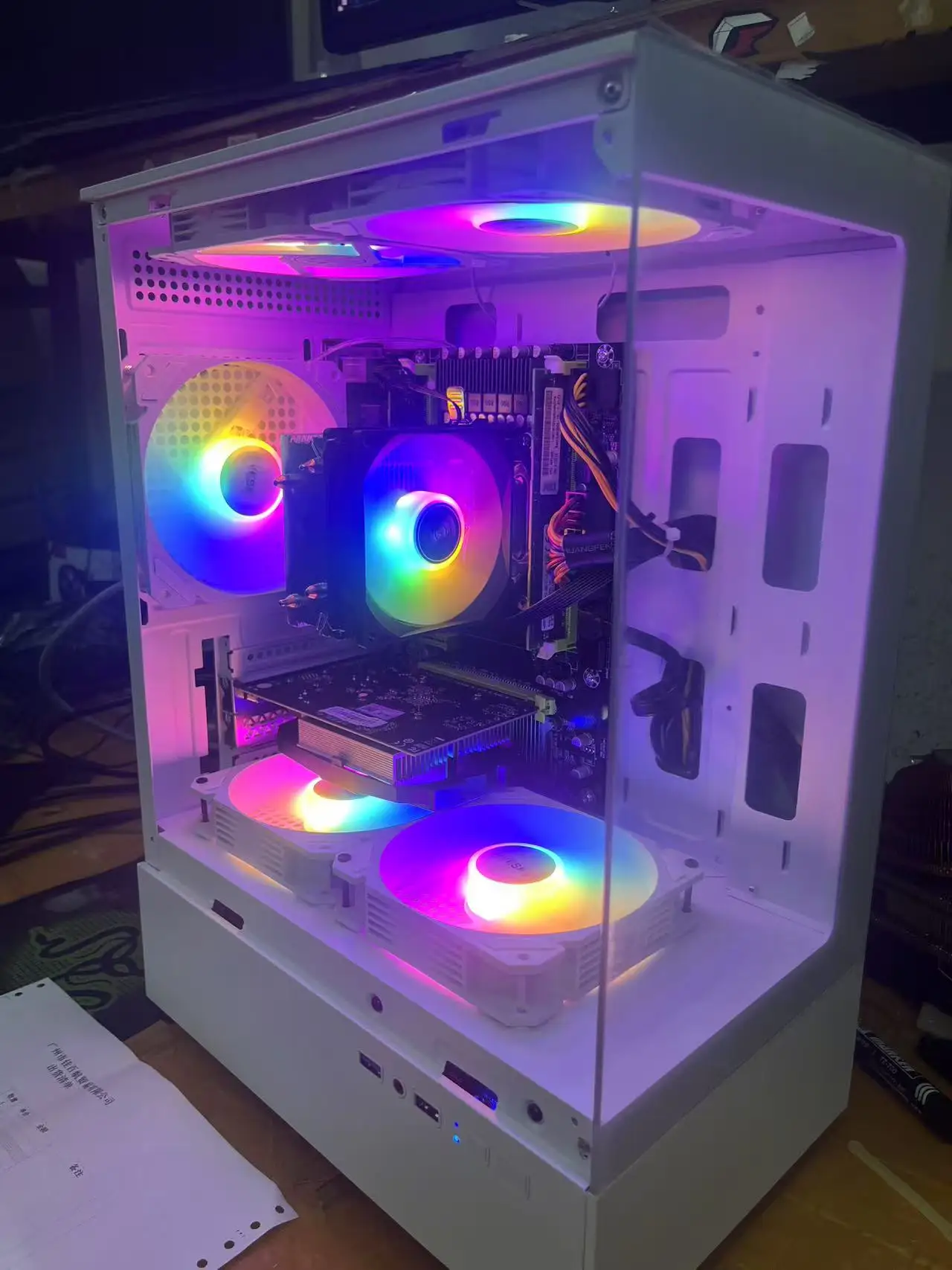 AOTESIER Gioco per PC con processore Core i7-4790/512G SSD/16 GB RAM 3200 MB DDR3/Windows 11 HD Grafica 4600 Grafica/bianco