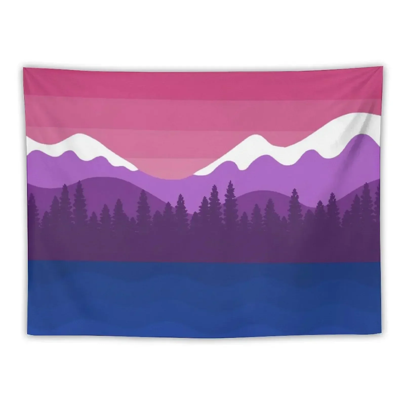 

Bisexual Pride Mountainous Landscape Tapestry Room Decorations Decor Home Decoration Aesthetic Tapestry