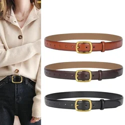 New Women Belt Genuine Leather Luxury Designer Adjustable Belt Buckle Fashion Fine Jeans Dress Waistband Girl High Quality Belts