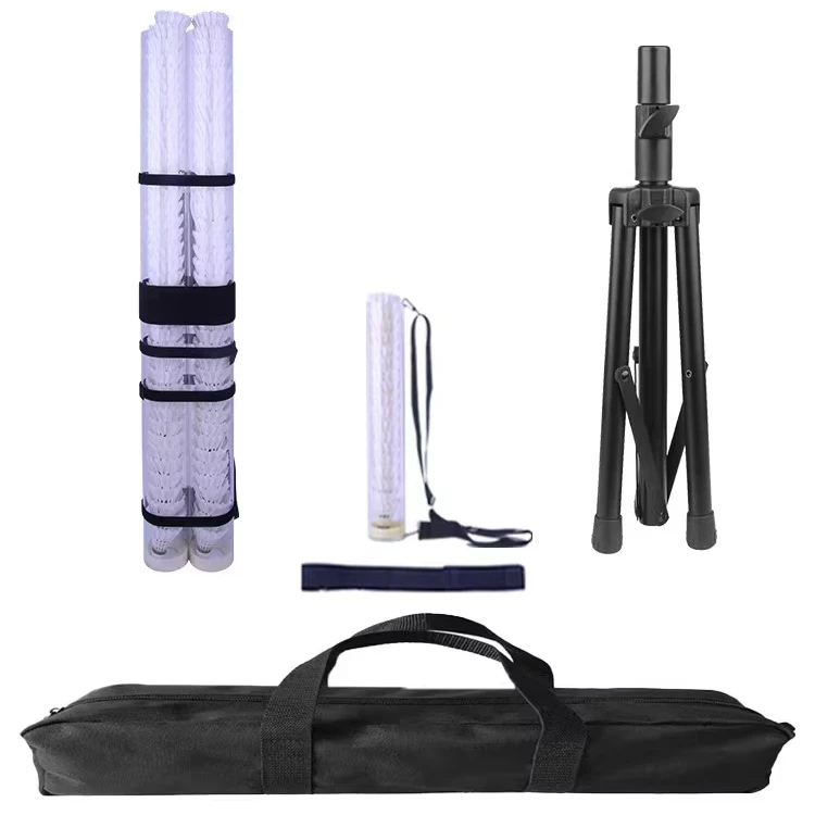 

Badminton Trainer with Single Serve Tool & Feeding Bracket Training Equipment with Badminton Tube