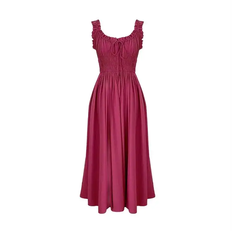Tallas grandes Viajes en la playa Dr Midi Length Street Sle Color Mujer Talla grande especial Dr para viajar a la playa
