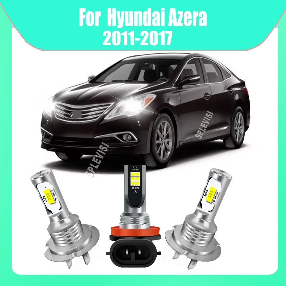 H7 H7 H11 LED Headlight Bulbs High Low Beam Foglight 6000K White 360° Beam For Hyundai Azera 2011 2012 2013 2014 2015 2016 2017