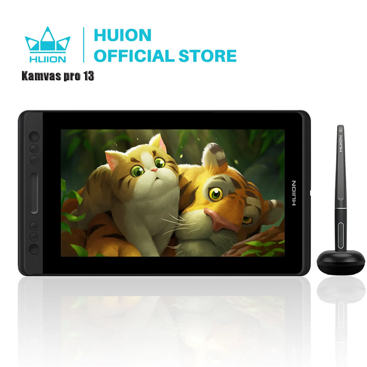 HUION Kamvas Pro 13 GT-133 Pen Display Digital Graphic Tablet Monitor Battery-Free 8192 levels Pen Drawing Monitor Tilt Function